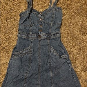 Denim Button-Up Dress
